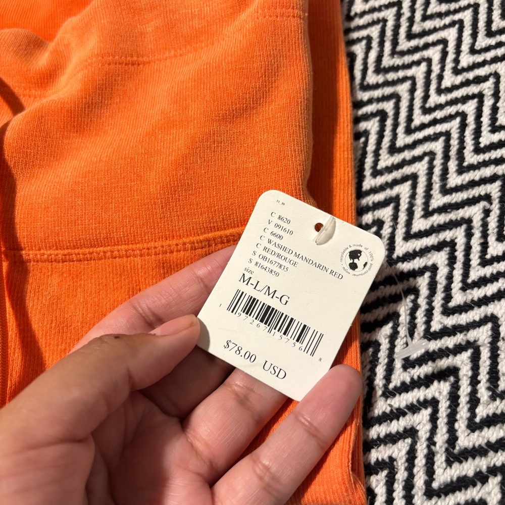 Free People Movement Mandarin Red Orange W/Drawstring Leggings Size M/L - Picture 3 of 11
